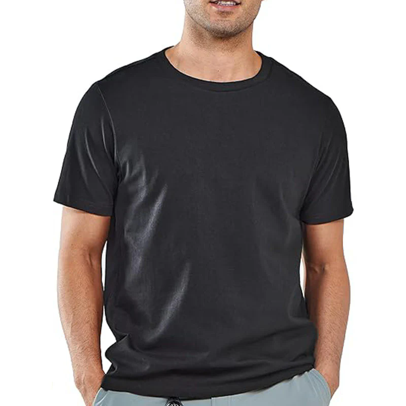 Mens Short Sleeve Crew Neck Soft Fitted Tees Classic Tshirts