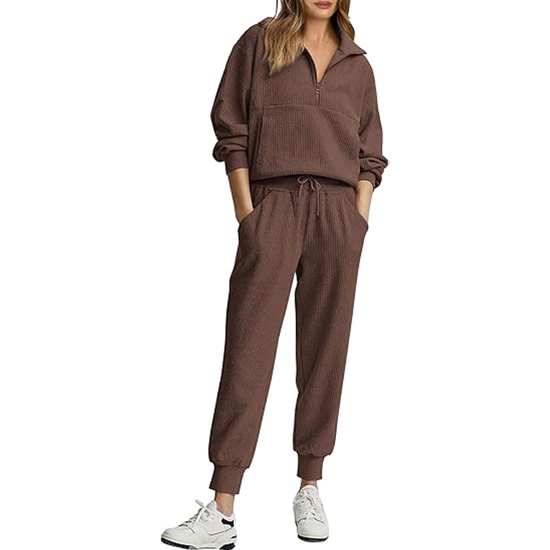 Womens 2 Piece Sweatsuits Set Long Sleeve Pullover Joggers Sweatpants