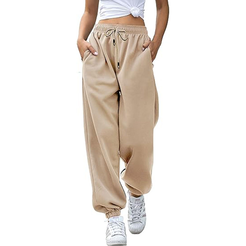 Women Casual Drawstring Sweat Pants Workout Athletic Joggers with Pockets