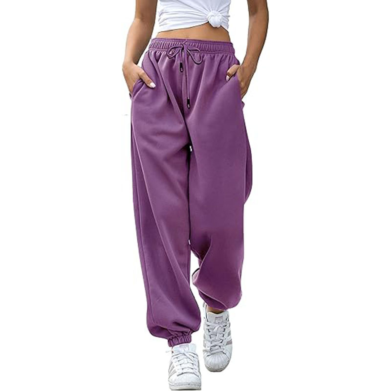 Women Casual Drawstring Sweat Pants Workout Athletic Joggers with Pockets