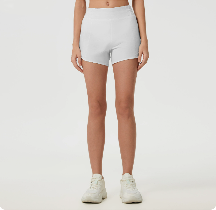 Women Running High Waisted Pocket Sporty Workout Shorts