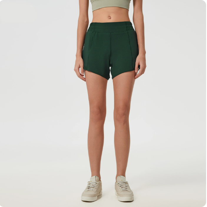 Women Running High Waisted Pocket Sporty Workout Shorts