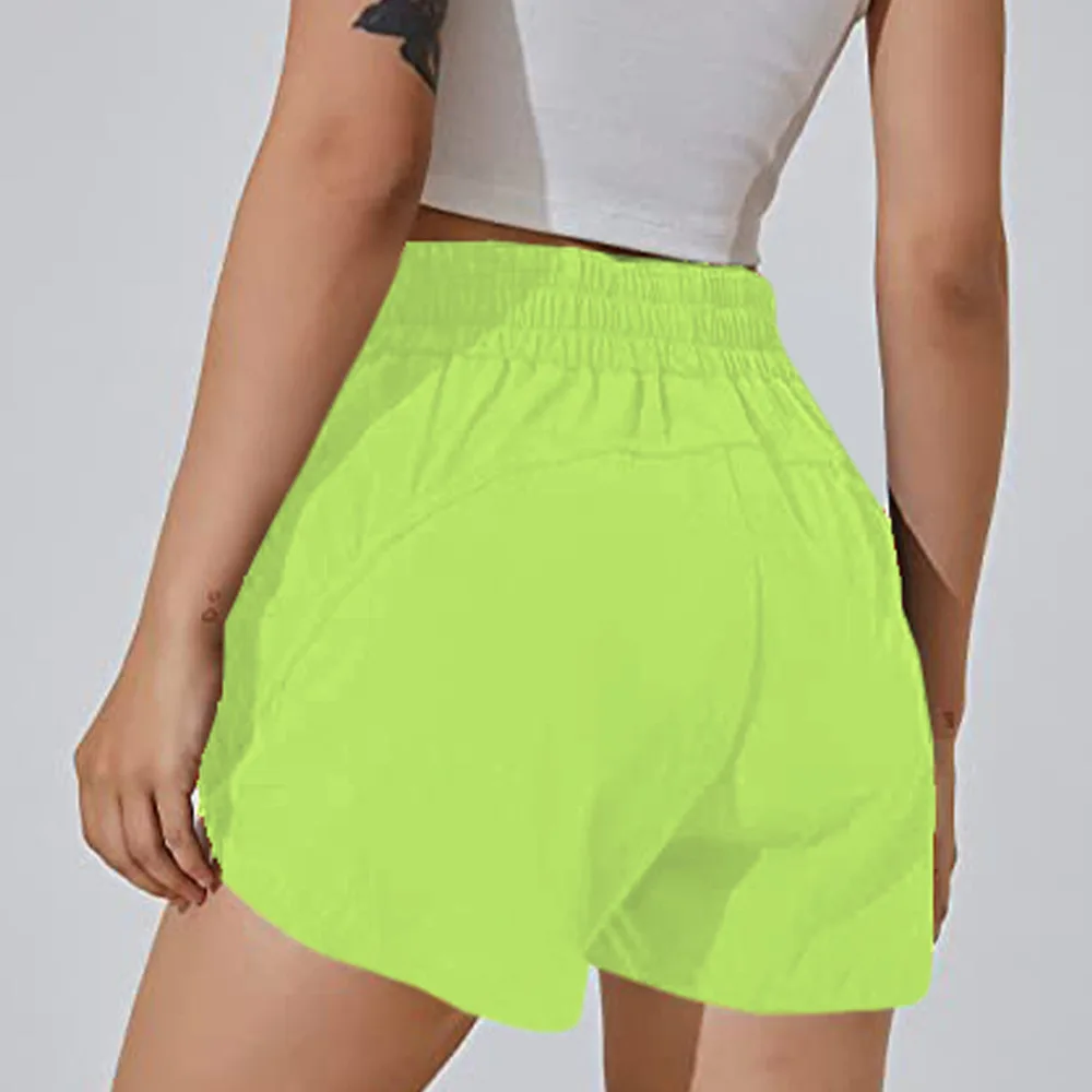 NWT 2023 Workout Shorts Athletic Gym Shorts Running Yoga Cotton Feeling Shorts for Women Girls with Phone Pockets