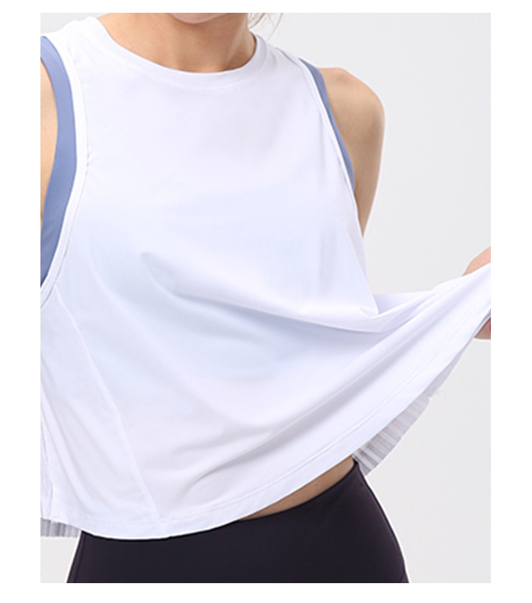 6 Colors Women 2024 Short Sleeve Crew Sport Tank Women Loose Fit Plain Fitness Shirt Breathable O-neck Gym Athletic Tank Tops
