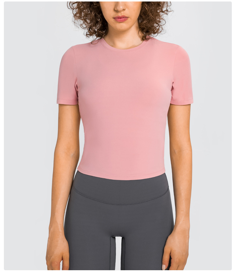 Women Short Sleeve Workout Shirts Breathable T-Shirts Quick 