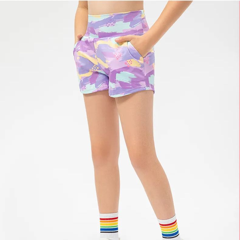 Kid Girls Skirt Stretchy Short Sports Tennis Short Children Breathable Short Free Tie Dye color