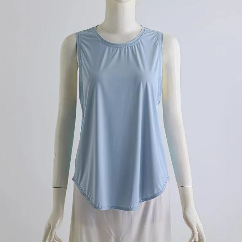 NWT 2024 Women Patchwork Sport Vest Women Loose Fit Plain Fitness Vest Breathable O-neck Gym Athletic Tank Tops 4-12