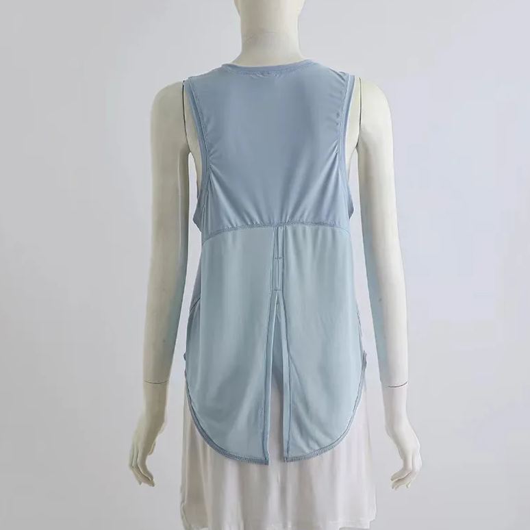 NWT 2024 Women Patchwork Sport Vest Women Loose Fit Plain Fitness Vest Breathable O-neck Gym Athletic Tank Tops 4-12