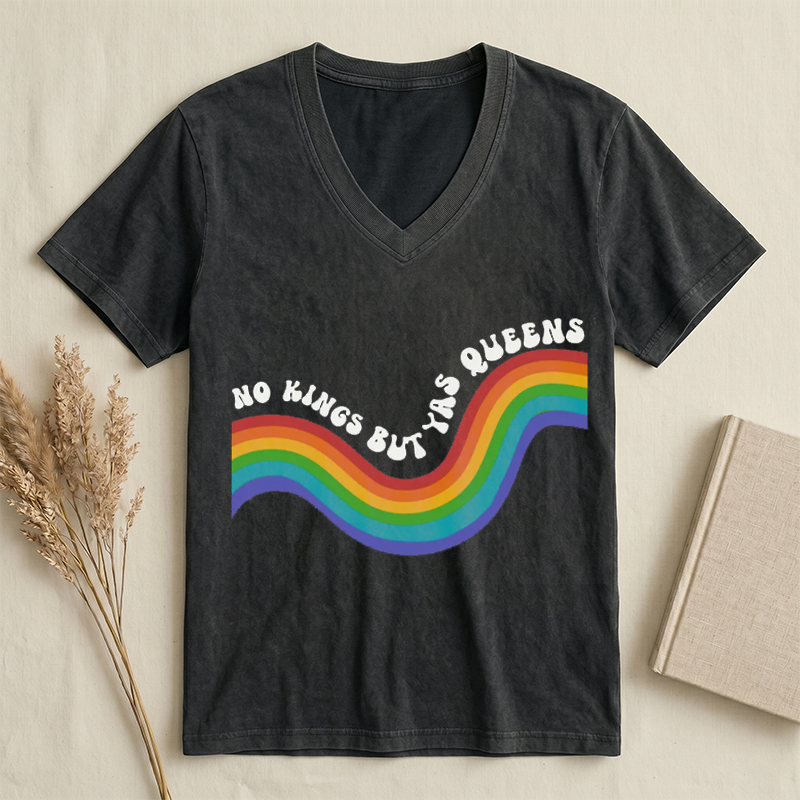 Rainbow V-neck