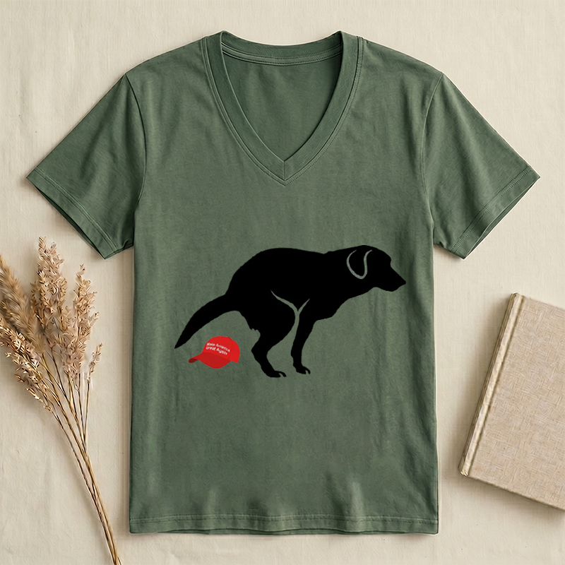 Funny FDT Dog  V-neck