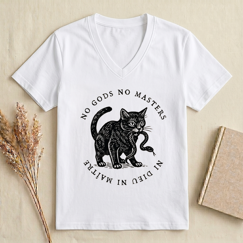 No Kings No Gods No Masters V-neck