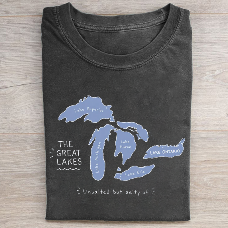 The Great Lakes Map Lake Ontario T-shirt