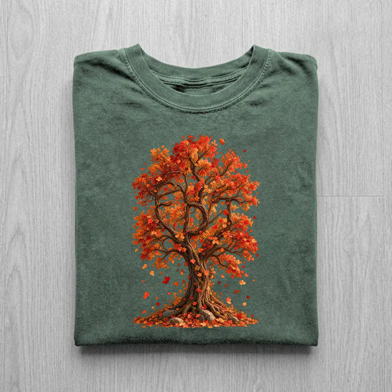Autumn Tree Hidden Message Long Sleeve T-shirt