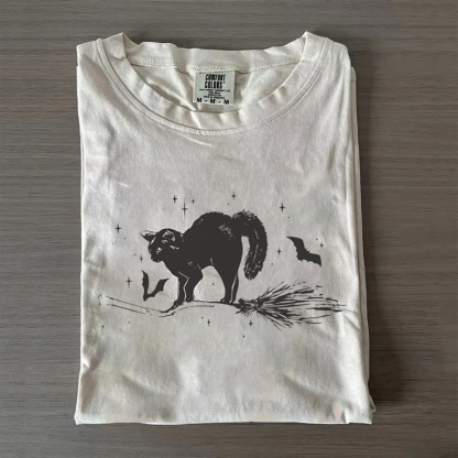 Vintage 90s Cat Halloween T-Shirt