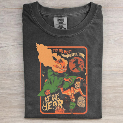 Retro Spooky Pumpkin Halloween T-Shirt