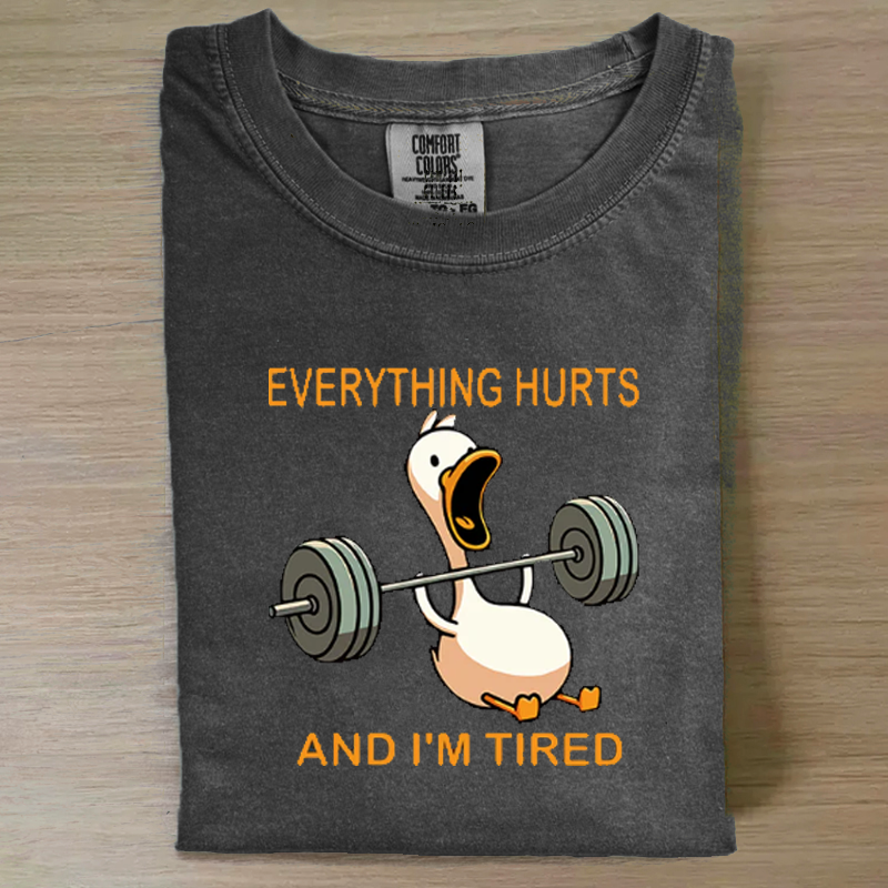 I'm Tired Duck Gym T-shirt