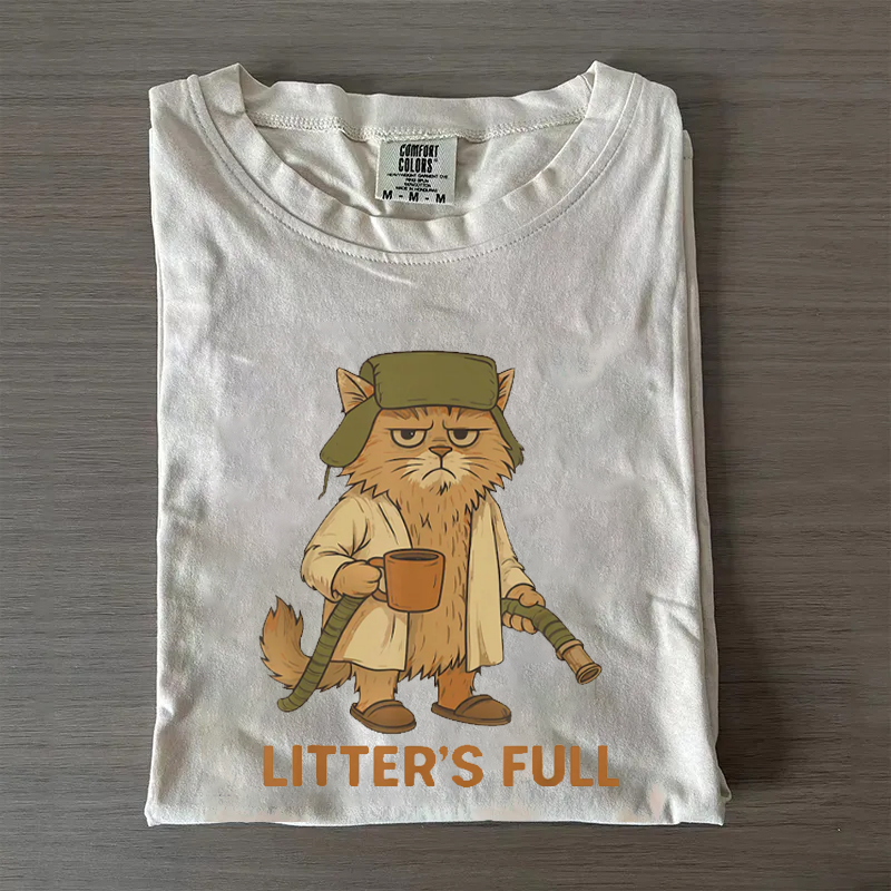 Litters Full Funny Cat Lovers Christmas T-shirt