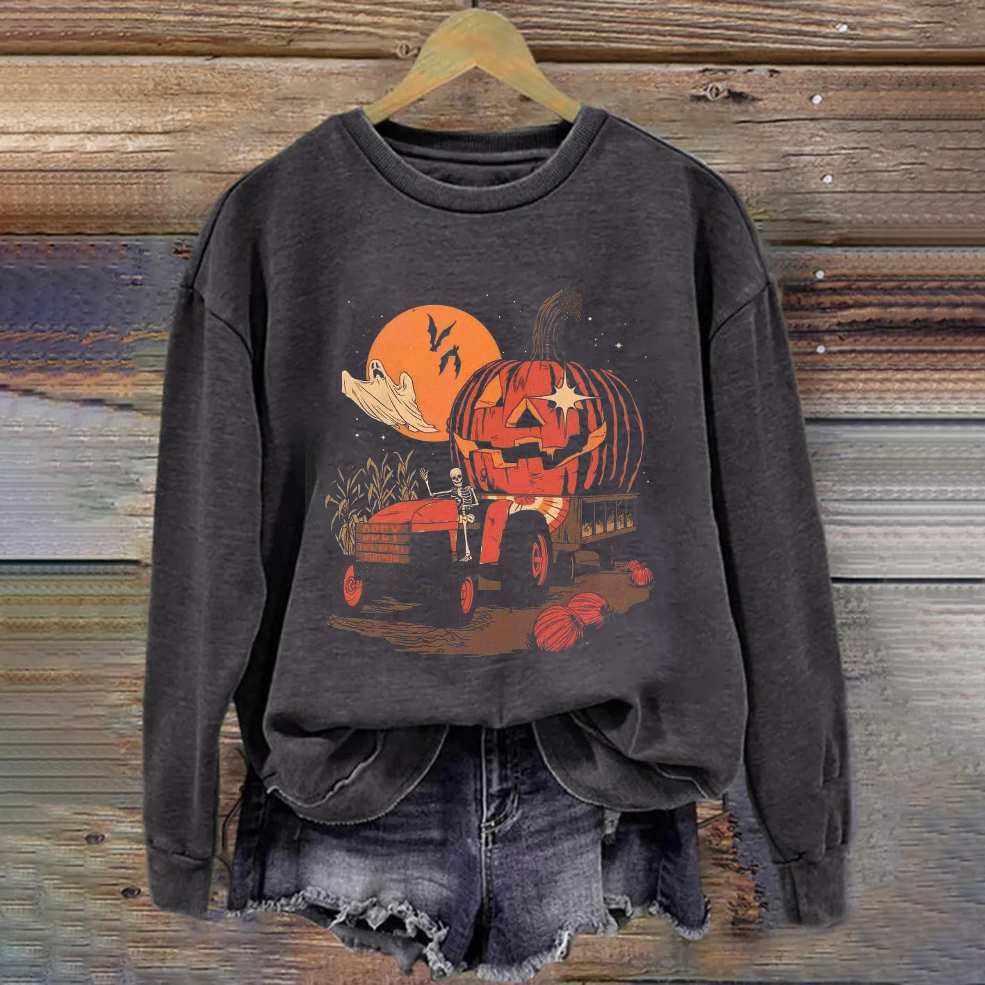 Retro Pumpkin Halloween Sweatshirt