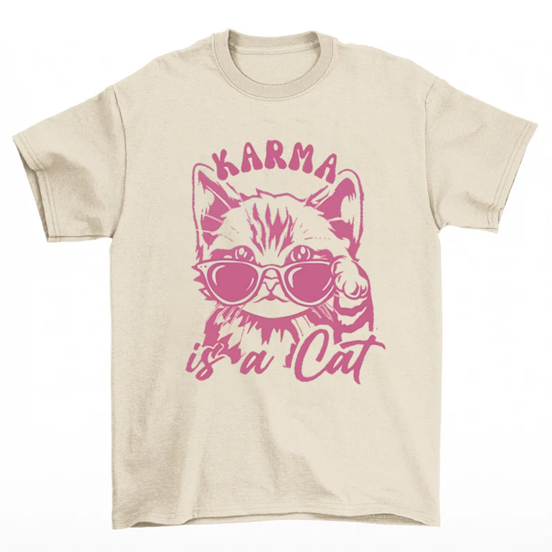 Karma Is a Cat T-shirt