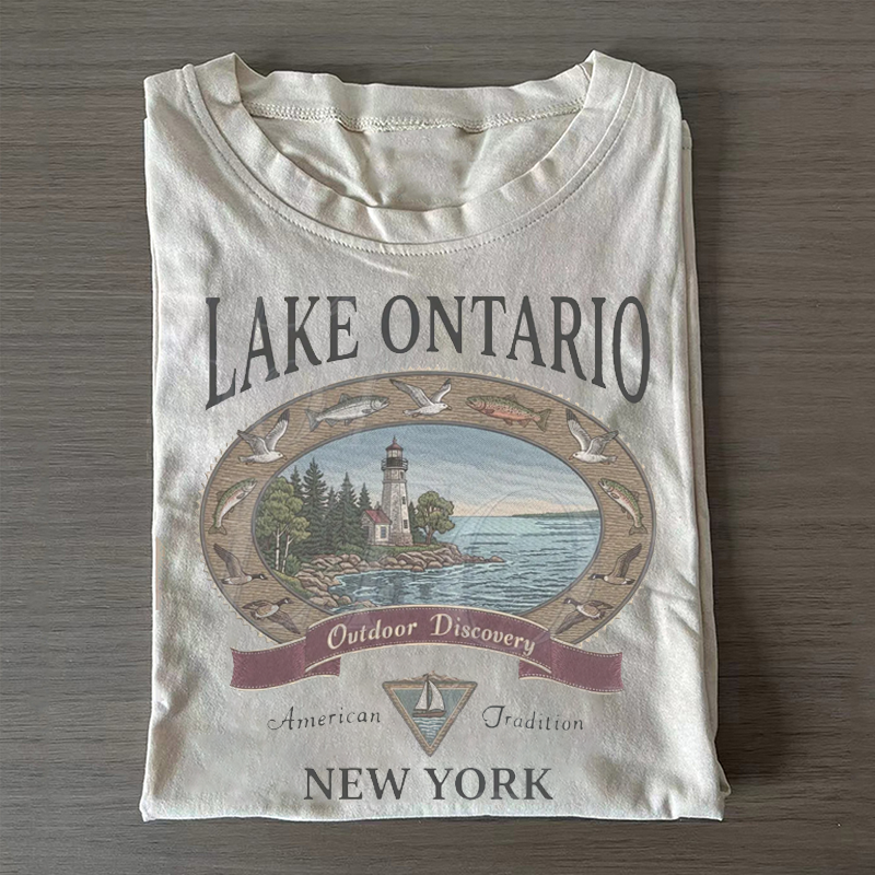Vintage Lake Ontario New York Graphic T-shirt