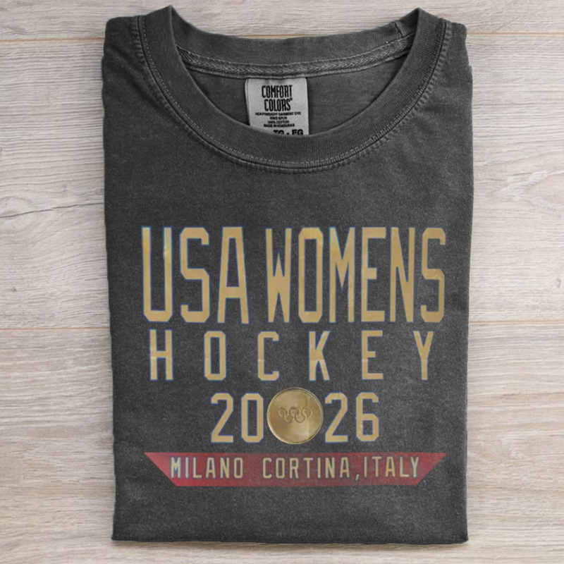 Vintage USA Womens Hockey 2026 T-shirt