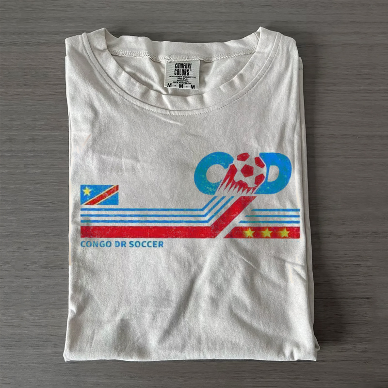 Congo DR Soccer Vintage T-shirt