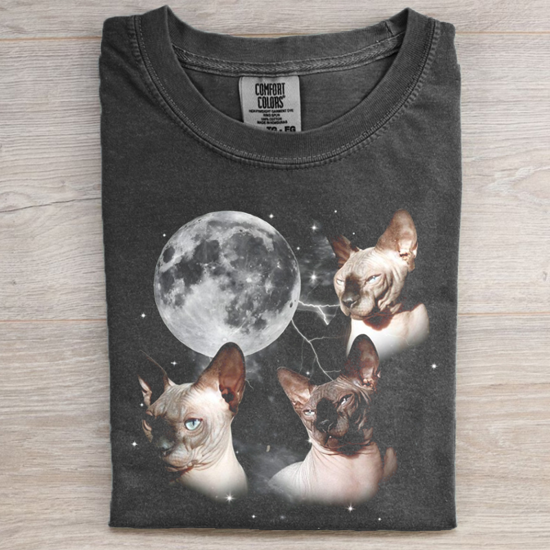 Sphynx Cat Moon T-shirt