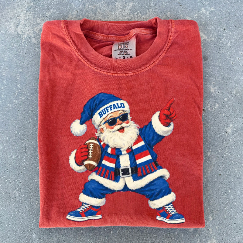 Vintage Buffalo Football Santa T-shirt