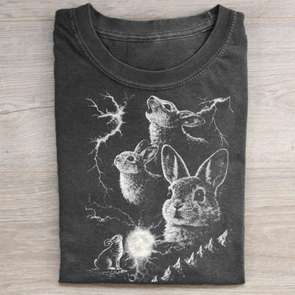 Bunny Howling to the Moon Vintage T-shirt