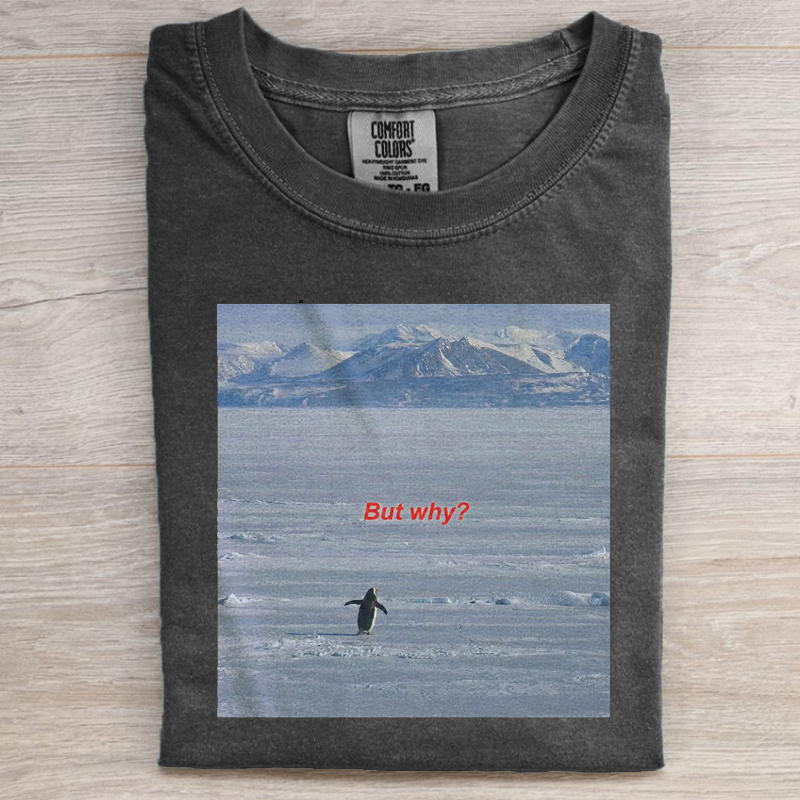 But Why Penguin Graphic T-shirt