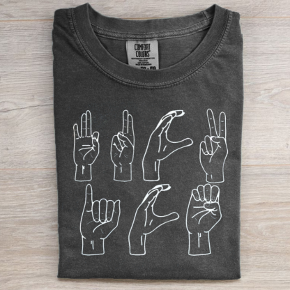 Hand Sign Language FUCK ICE T-shirt