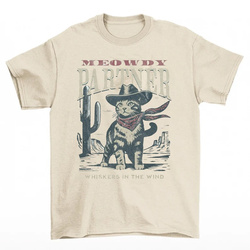  Funny Cowboy Cat T-shirt
