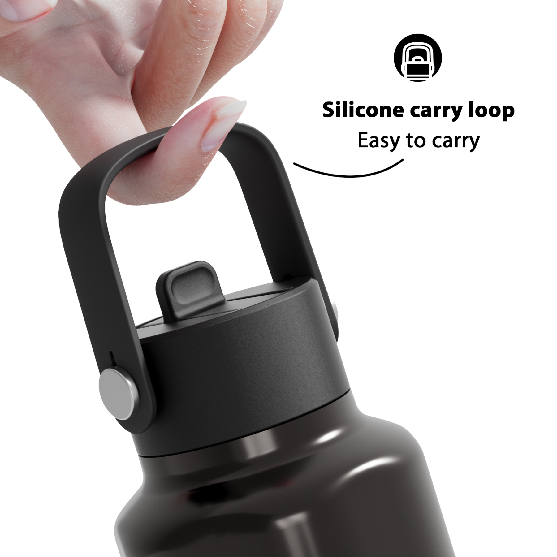 18oz hexagonal water bottle gradient black orange