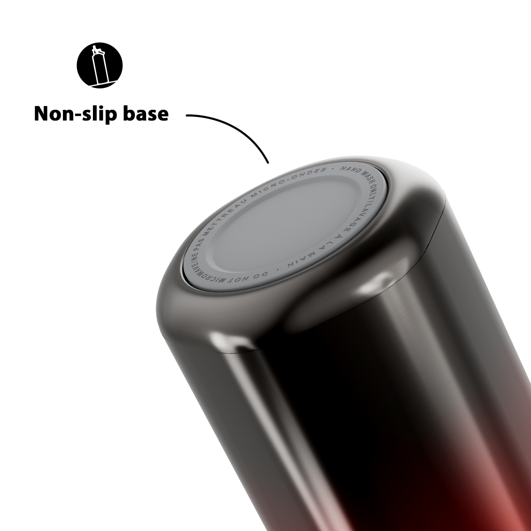 18oz hexagonal water bottle gradient black orange