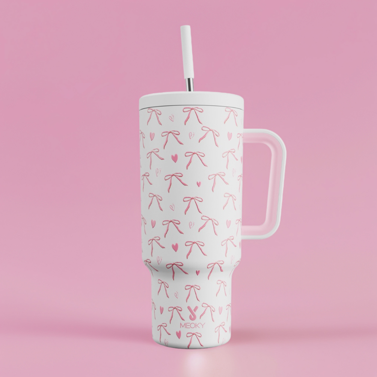 40oz Tumbler With Straw Bow Tie-Sweet Knot