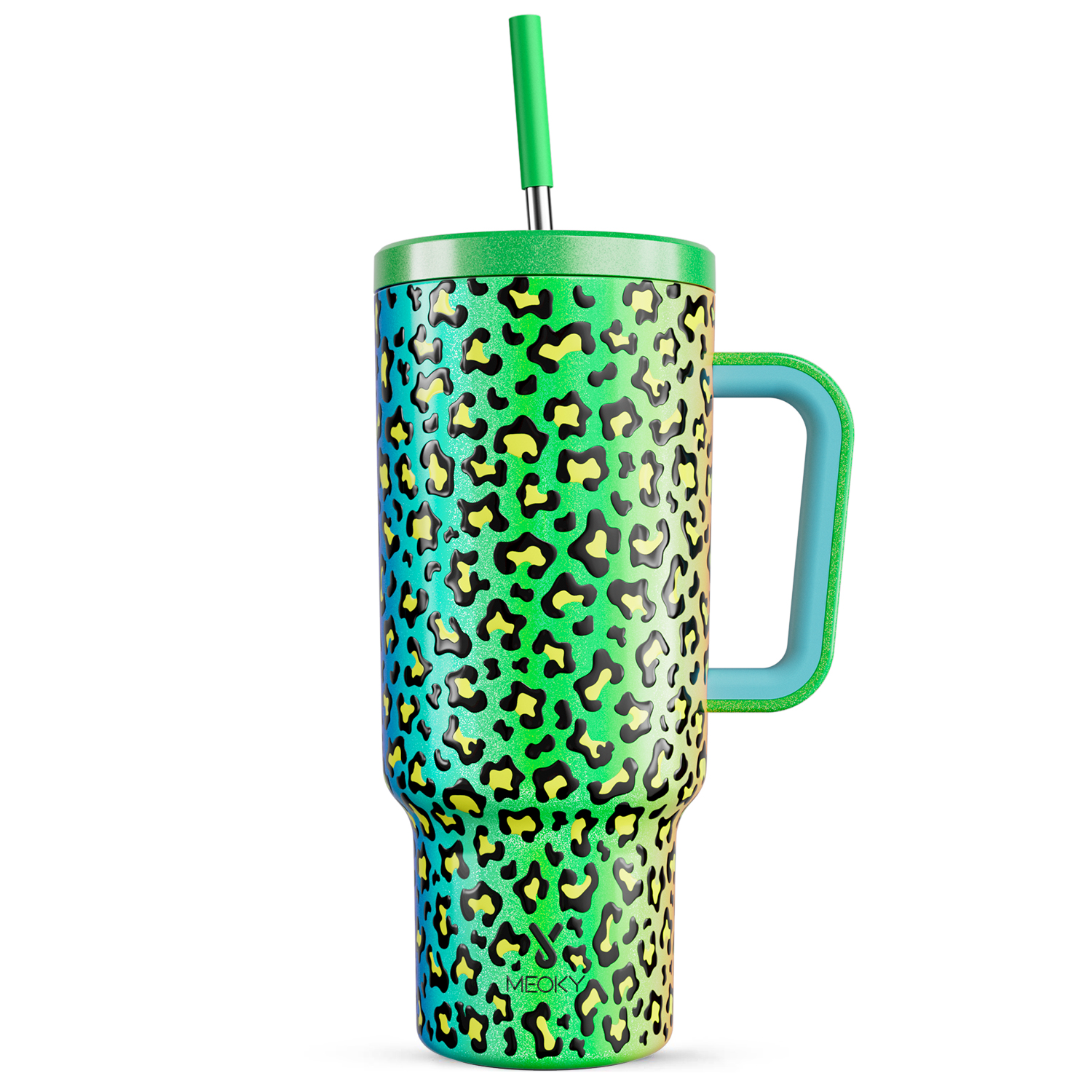 Meoky 40oz Tumbler with Handle and Straw Lid - Saint Patrick's Day