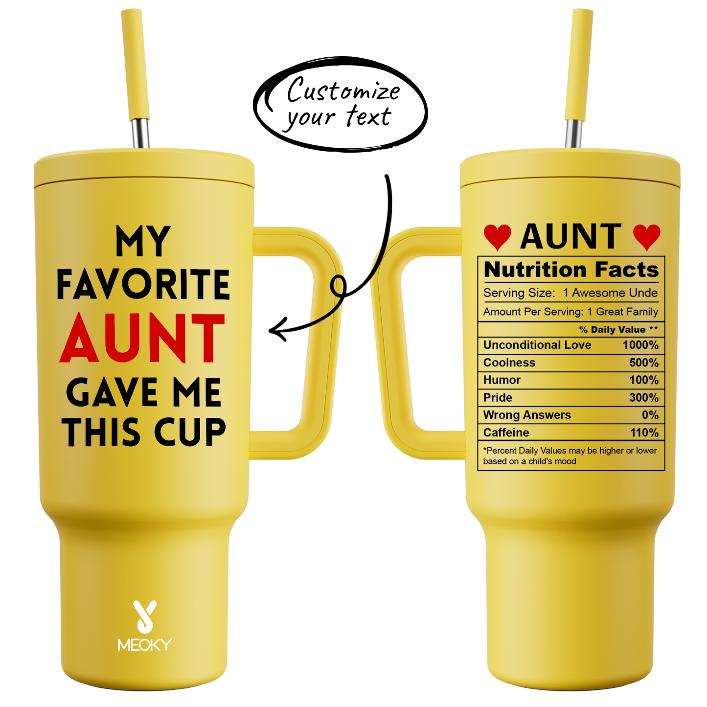 40oz Tumbler With Straw Customized - A warm gift for a family member??