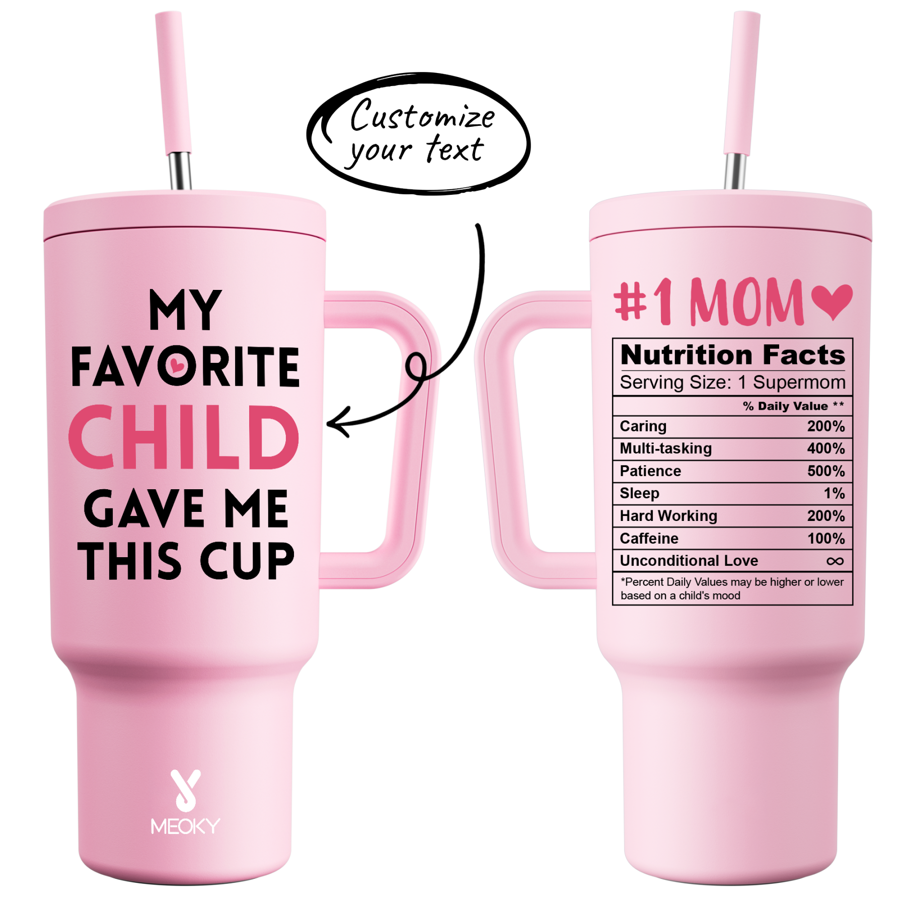 40oz Tumbler With Straw Customized - A warm gift for a family member??
