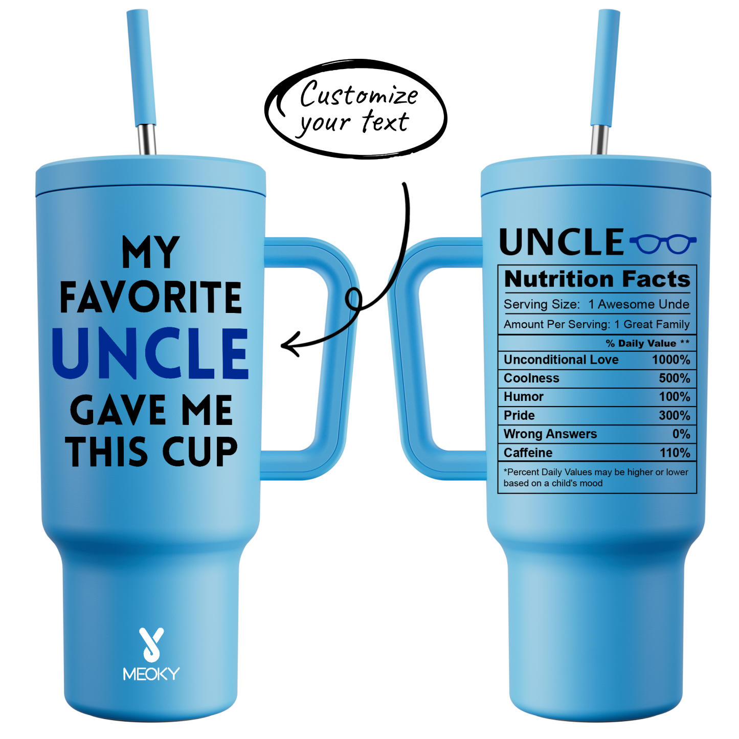40oz Tumbler With Straw Customized - A Perfect Gift for Family Member, Filled with Warmth!