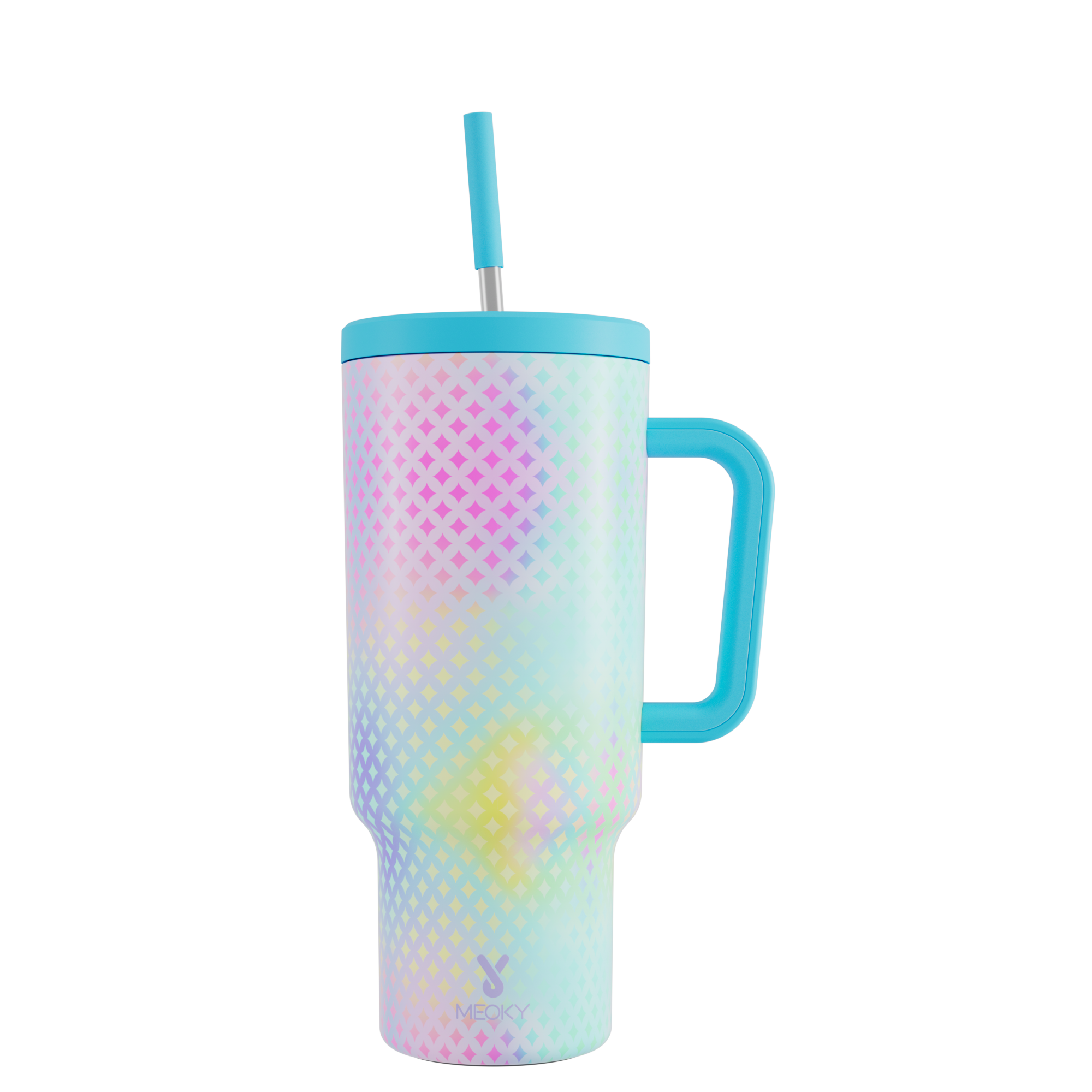 40oz Tumbler With Straw Stripe Collection-Pastel Prism