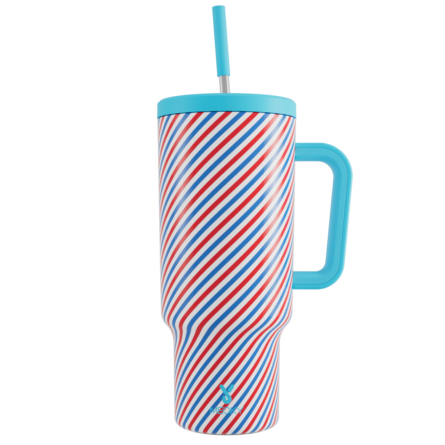 40oz Tumbler With Straw Stripe Collection-Retro Twist