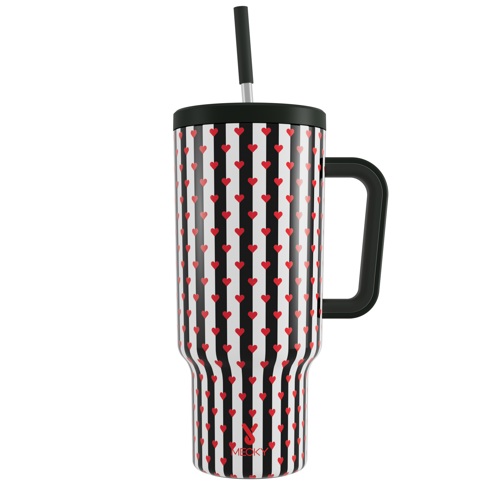 40oz Tumbler With Straw Stripe Collection-Love Stripe