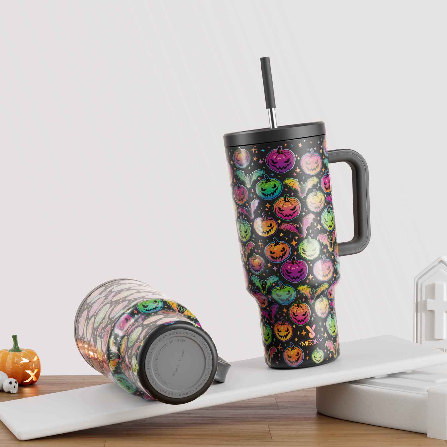 40oz Tumbler With Straw Halloween Special Edition-Color Pumpkin-Limited Edition