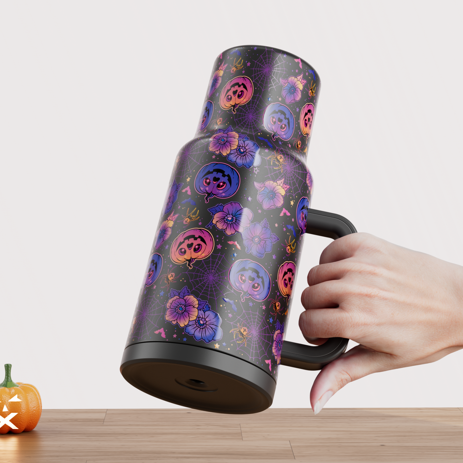 40oz Tumbler With Straw Halloween Special Edition-Smiley Pumpkin-Limited Edition