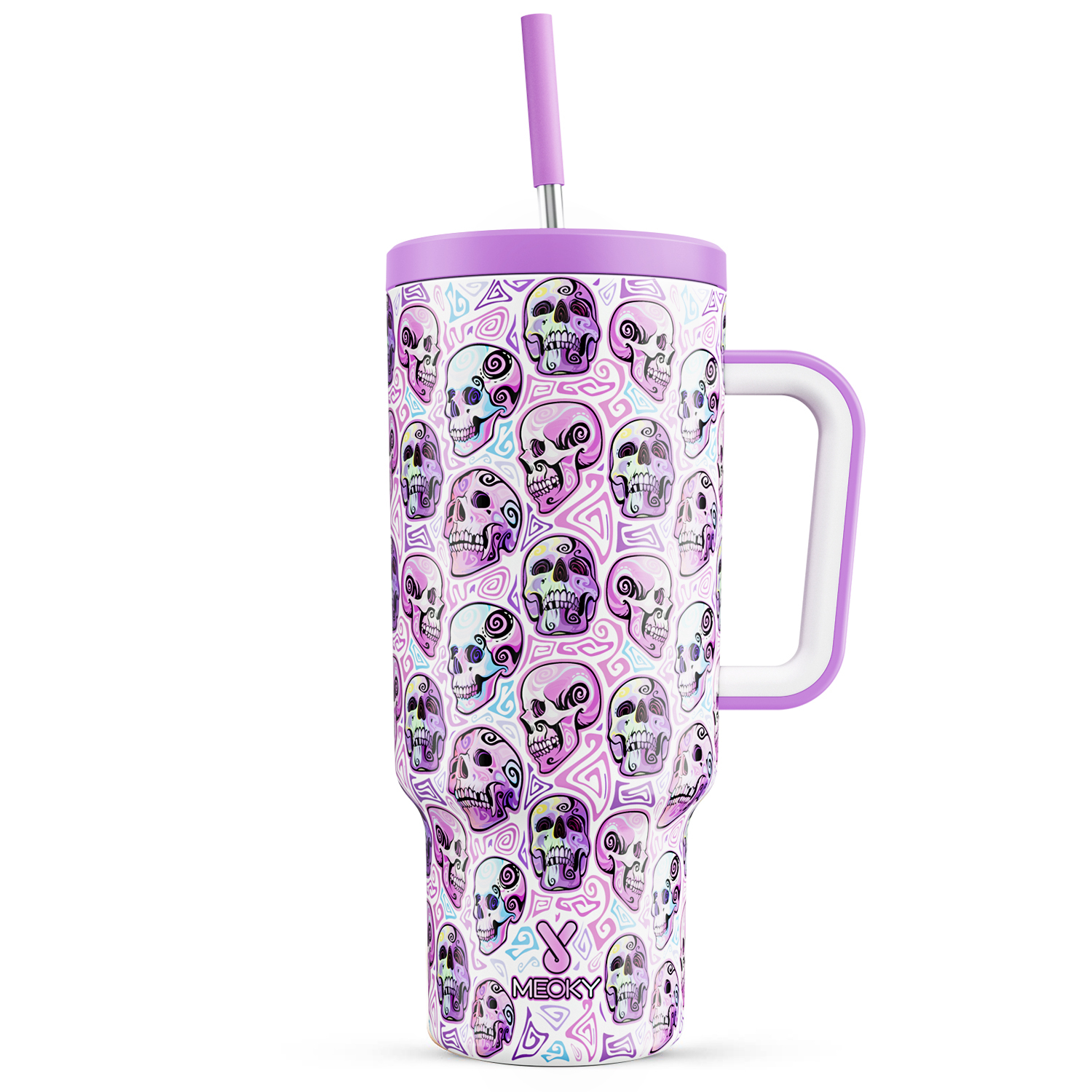 40oz Tumbler With Straw Pastel Panic