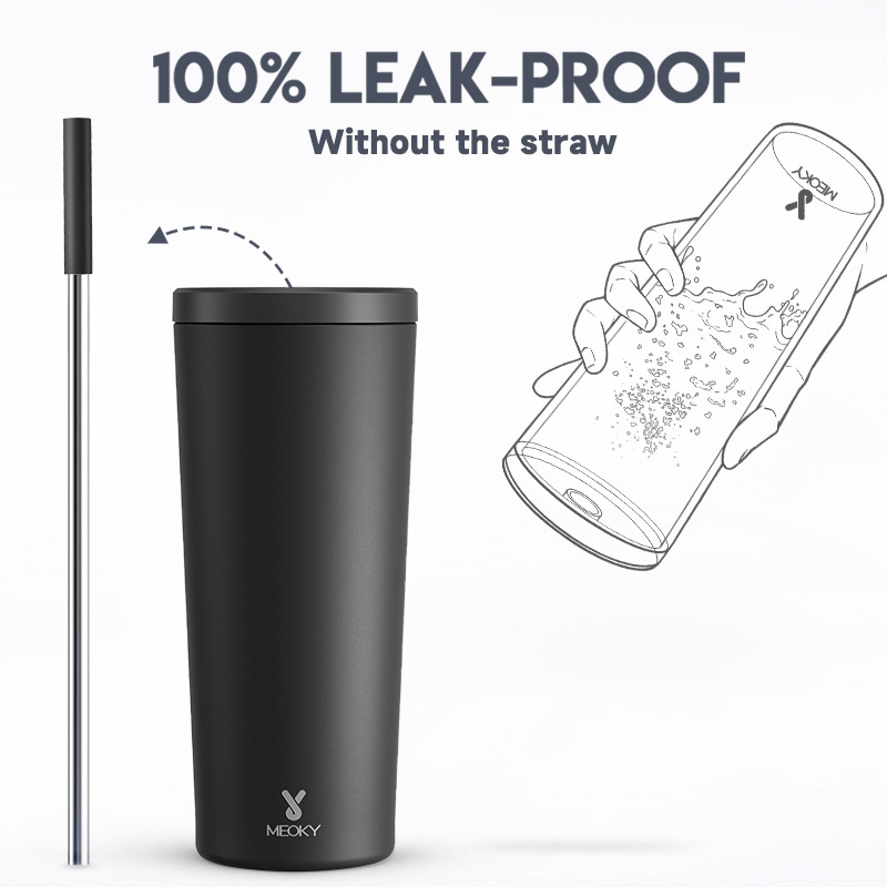 24oz cold cup straw pure black