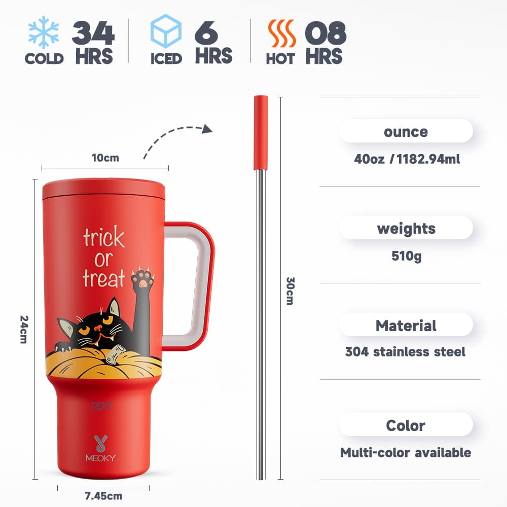 40oz Tumbler With Straw Customized - pet