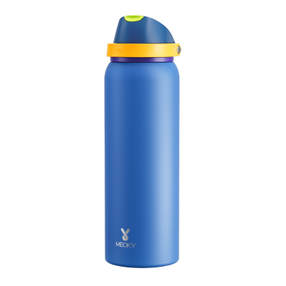 Mwoky 40oz Dual-Spout Pop-Top Water Bottle