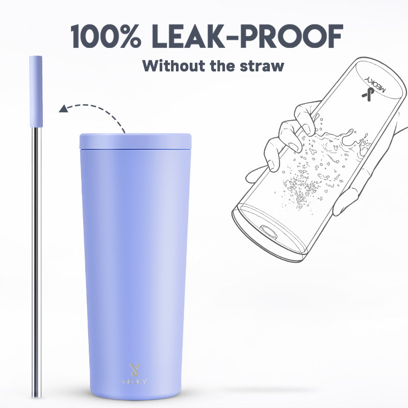 24oz cold cup straw pure purple