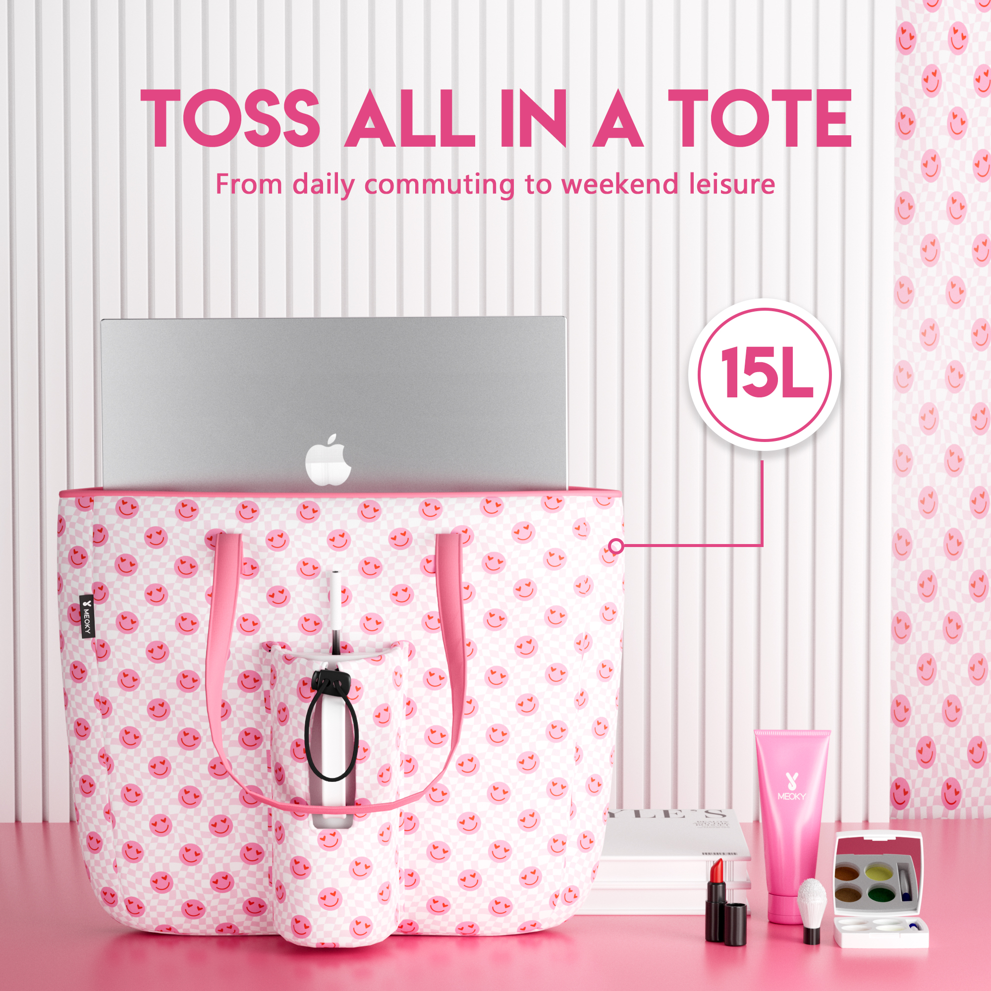 tote bag happy checker